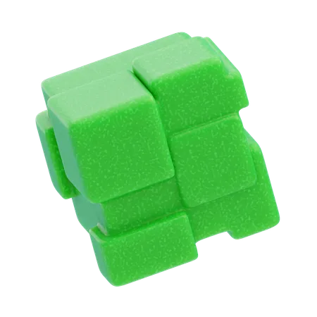 Cube fragmenté  3D Icon