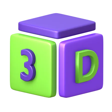 Cube géométrique 3D  3D Icon