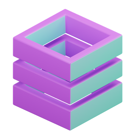 Cube Géométrique  3D Icon