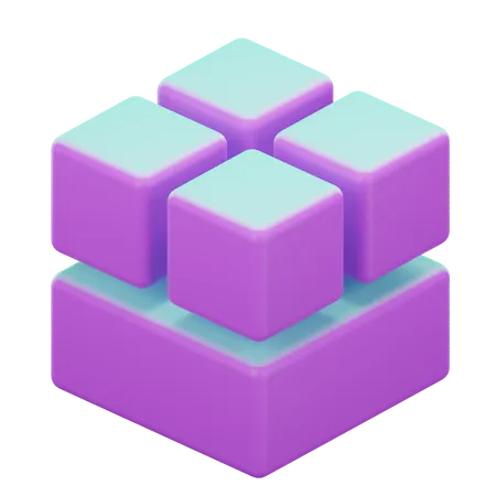 Cube Géométrique  3D Icon