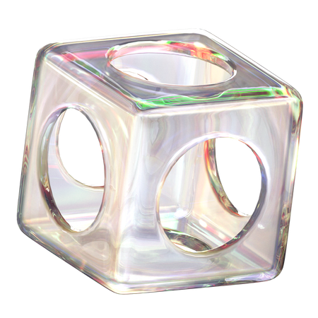 Cube Glass  3D Icon