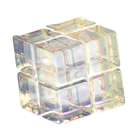Cube Glass  3D Icon