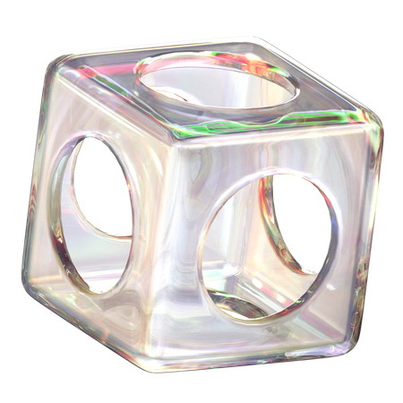 Cube Glass  3D Icon