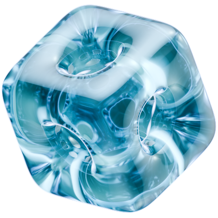 Cube Hollow Shape  3D Icon