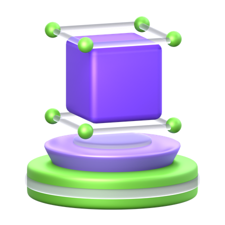Cube Hologram  3D Icon