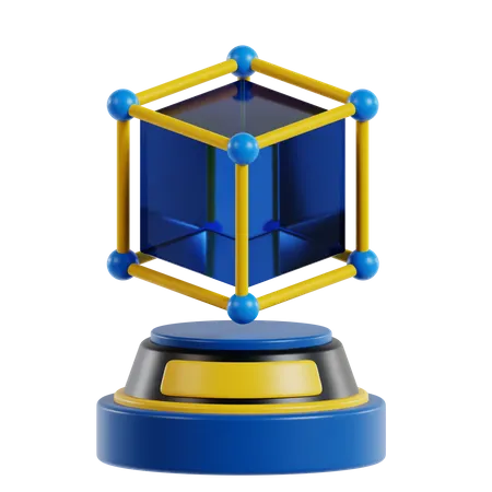 Cube Hologram  3D Icon