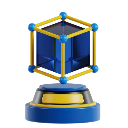 Hologramme cubique  3D Icon