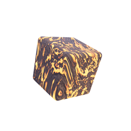 Cube Lava Rock Abstract Shape  3D Icon