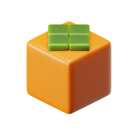 Cube Persimmon  3D Icon
