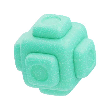 Cube rembourré  3D Icon