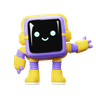 robot say hello symbol