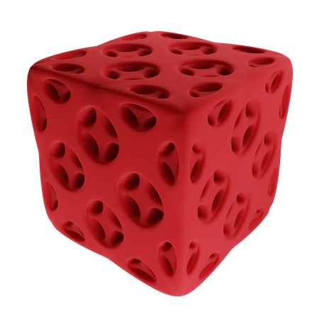 Cube rouge  3D Icon