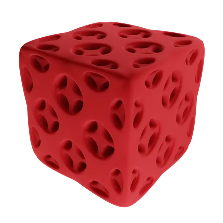 Cube rouge  3D Icon