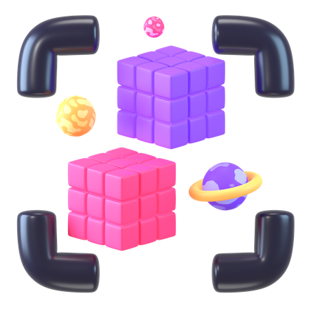 Cube Scanner  3D Icon