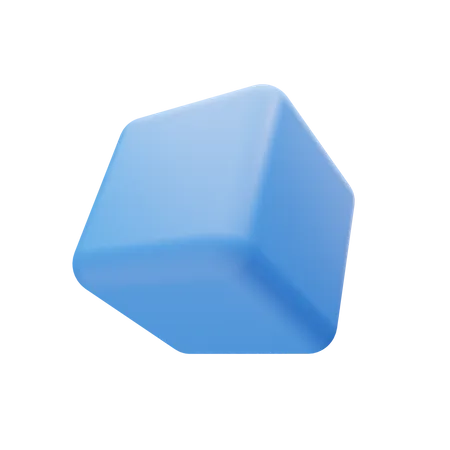 A Smooth Cube For Your Minimalistic Design 3D Illustration