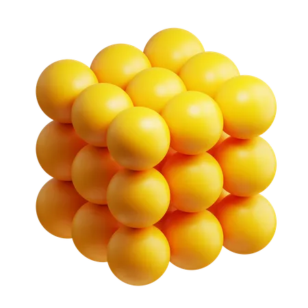 Cube Spheres Abstract  3D Icon