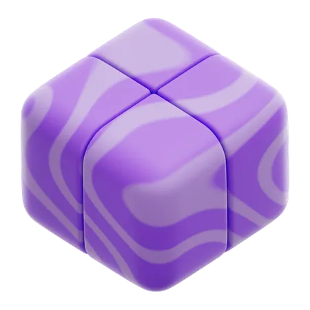 Cube Stack Gradient Abstract Shape  3D Icon