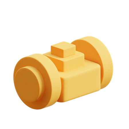 Cube Stack with Wheels  3D Icon