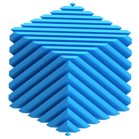 Cube tranché  3D Icon