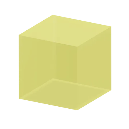 Cube Transparent Shape  3D Icon