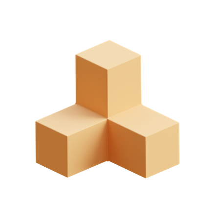 Cube tri isométrique  3D Icon