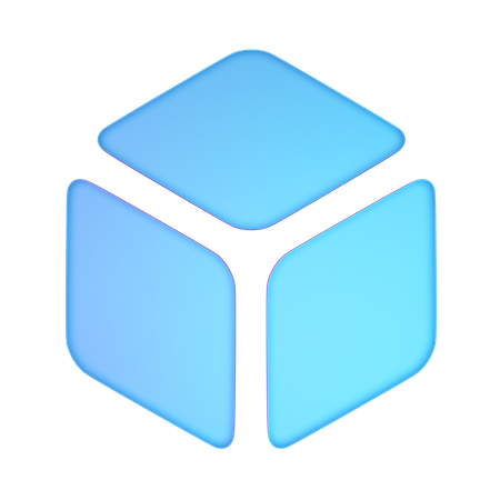 Cube virtuel  3D Icon