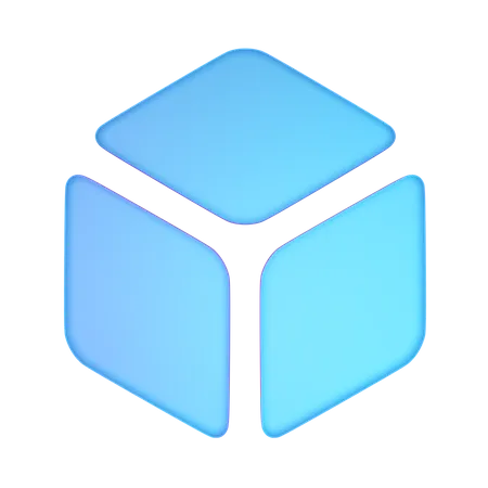 Cube virtuel  3D Icon