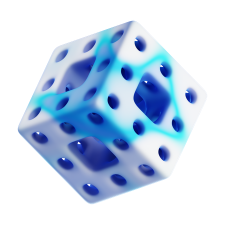 구멍이 많은 큐브  3D Icon