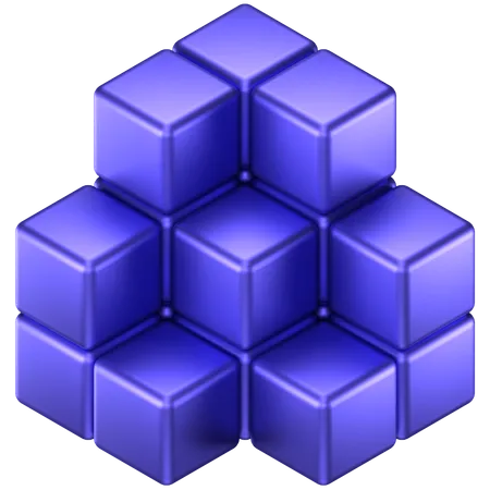 Cubes Abstract Shape  3D Icon