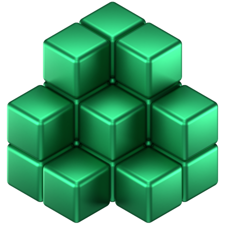 Forme abstraite de cubes  3D Icon