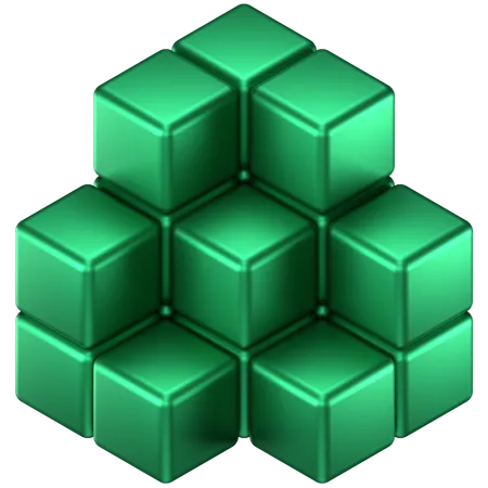 Forme abstraite de cubes  3D Icon