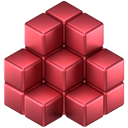 Forme abstraite de cubes  3D Icon