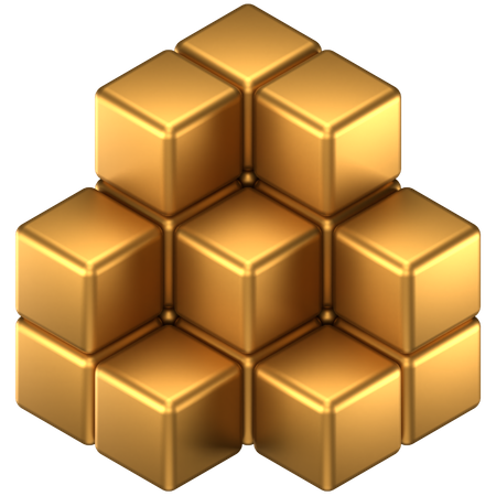 Forme abstraite de cubes  3D Icon