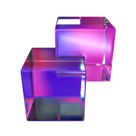 Cubes fusionnés  3D Icon