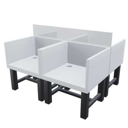 Cubicle Table  3D Icon