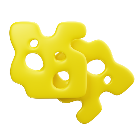 Cubitos de queso  3D Icon