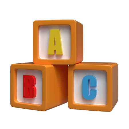 Cubo abc  3D Illustration