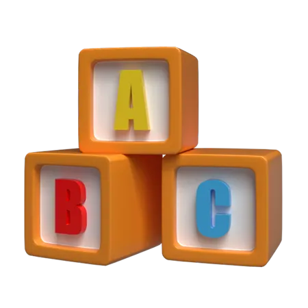 Cubo abc  3D Illustration