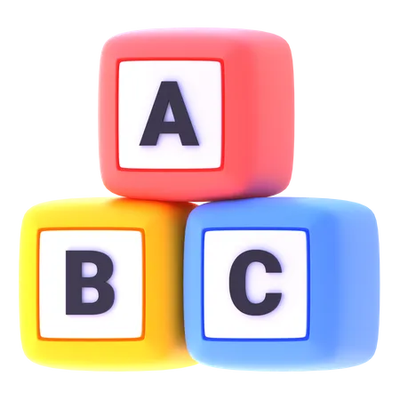 Cubo abc  3D Icon