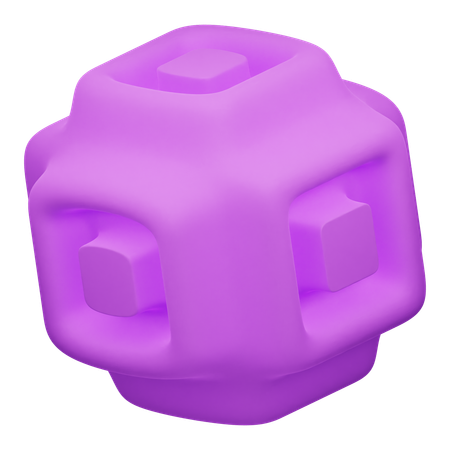 Forma abstrata de cubo  3D Icon