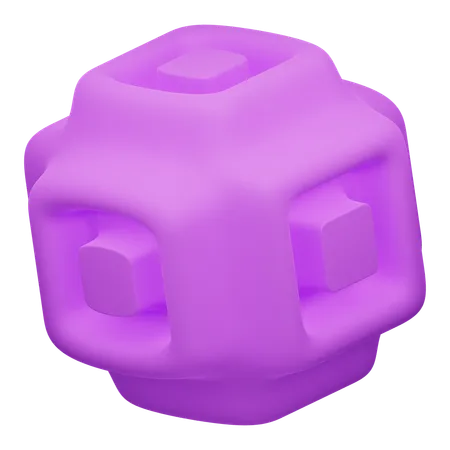 Forma abstrata de cubo  3D Icon