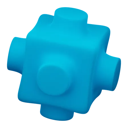 Forma abstrata de cubo  3D Icon