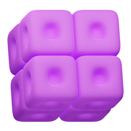 Forma abstrata de cubo  3D Icon