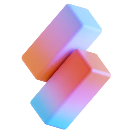 Forma gradiente abstrata de cubo  3D Icon