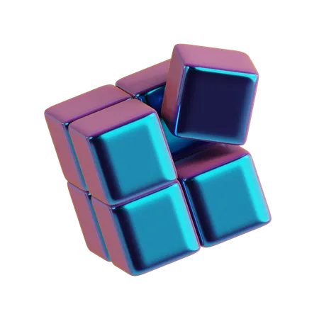 Cubo abstrato desligado  3D Icon