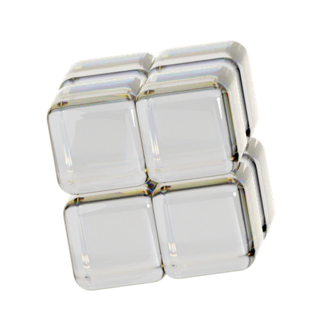 Cubo abstrato transparente  3D Icon