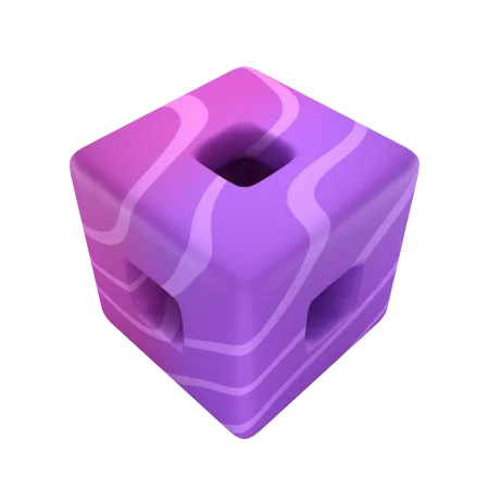 Cubo perforado  3D Icon