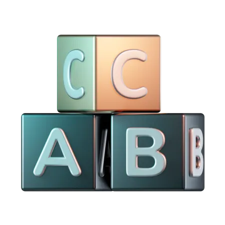 Cubo alfabético  3D Icon