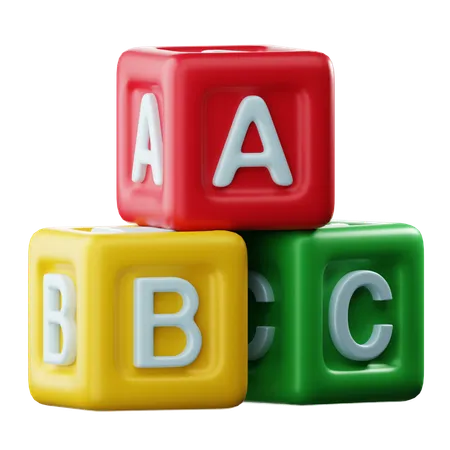 Cubo del alfabeto  3D Icon