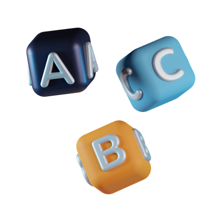 Cubo alpabeth  3D Icon